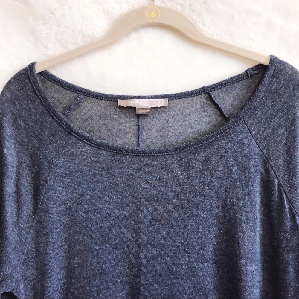 Forever 21 Contemporary Blue Long Sleeve Top - Picture 2 of 8
